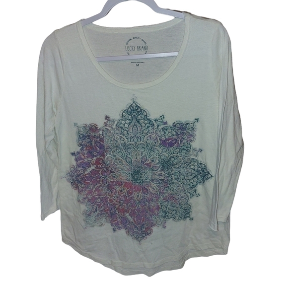 LUCKY BRAND LADIES CROP STYLE TOP- size M - Picture 1 of 4